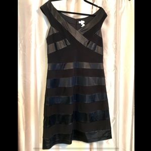 Black banded cocktail dress